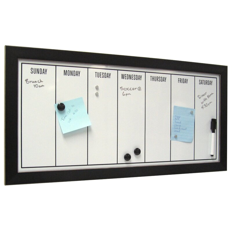 Latitude Run® Weekly Calendar Magnetic Dry Erase Board & Reviews | Wayfair