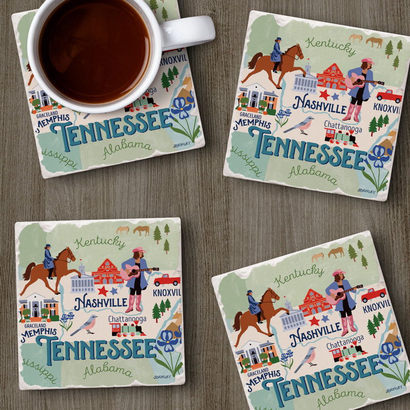 Ensemble de sous-verres 4 pièces Thirstystone Tennessee