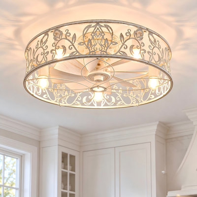 Ventilateur de plafond réversible à 6 vitesses de 60 cm (23,62 po) avec télécommande et application de contrôle