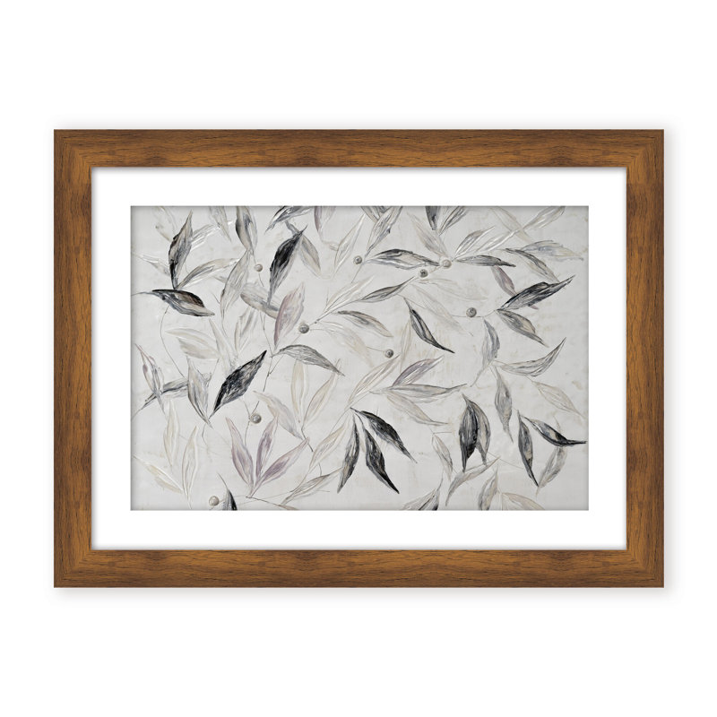 Nature Inspired "Soft Descent" Canvas Wall Art By , 30" H x 40" W x 1.125" D, Framed Matted Print, White