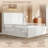 Velvet Upholstered Wingback Platform Bed-1004497206-1004497209