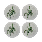 Zodiac Scorpio Vegan Leather Round Pebble Placemat