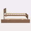 Structure de lit plateforme moderne en bois avec lit gigogne-196652151