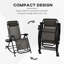 Chaises berçantes d'extérieur, chaise berçante inclinable pliable avec coussin et porte-gobelet, chaises longues de piscine-107419479
