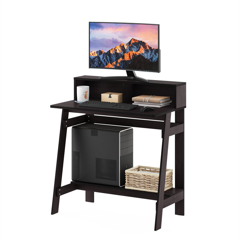 Inaayah Desk with Hutch, Dark Walnut