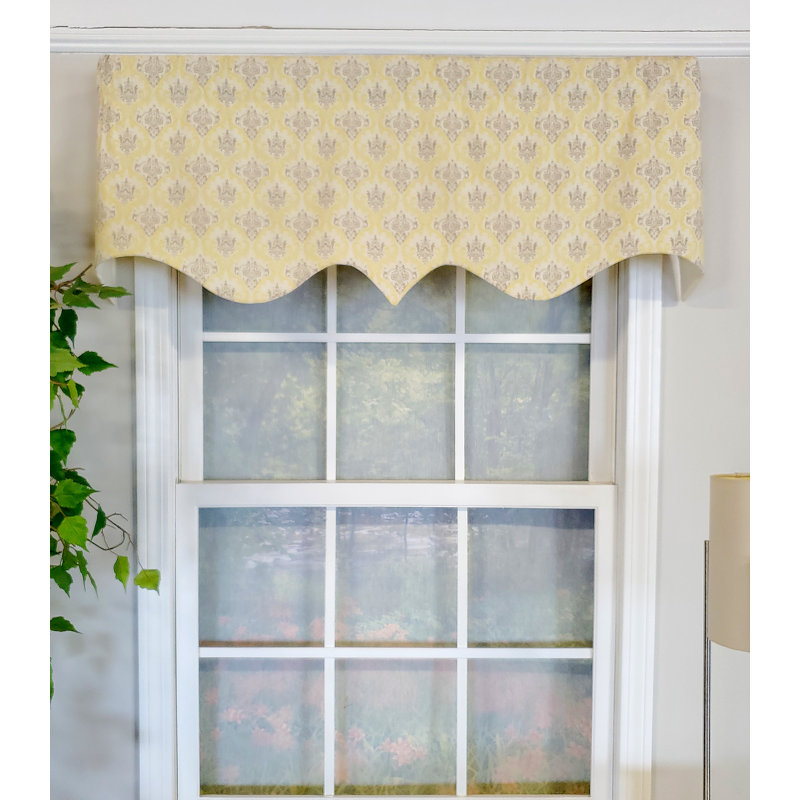 Damask Pointed Window Valance