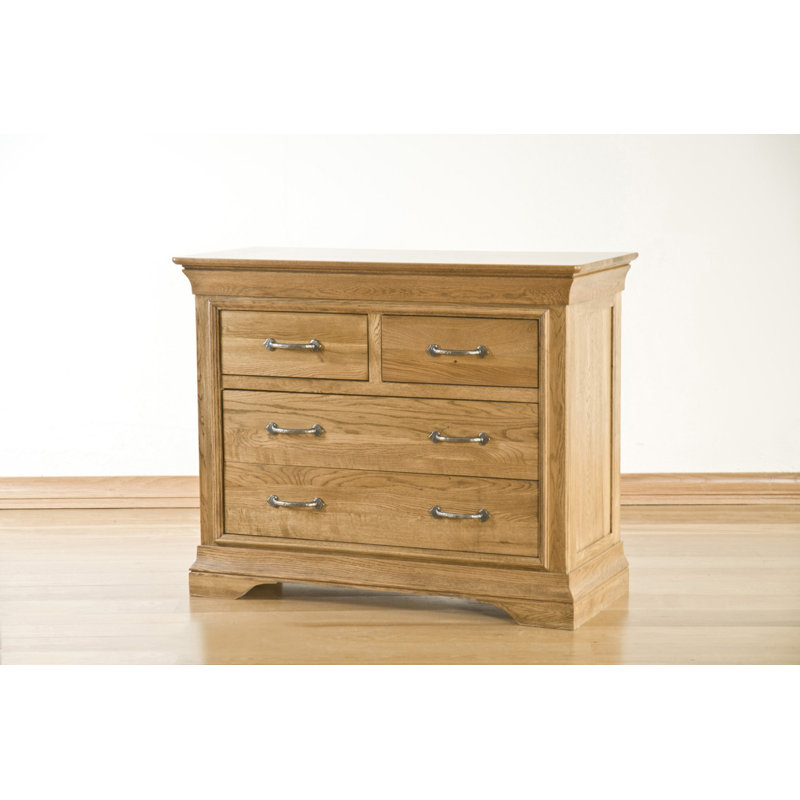 Solid Wood 100cm W 5 - Drawer Chest of Drawers