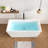 FerdY Palawan 59" Acrylic Freestanding Bathtub, Rectangle Contemporary Design Freestanding Soaking Bathtub, Glossy White, cUPC Certified, Chrome Drain and Classic Slotted Overflow Included, 02532