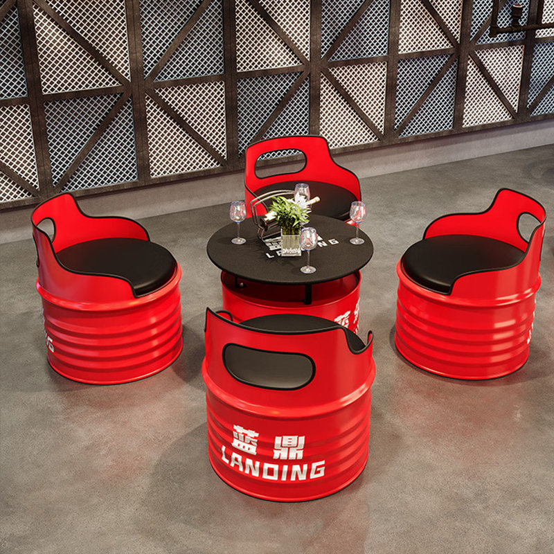 Ensemble de table et chaises Industrial Industrial, Ensemble repas 4 pièces