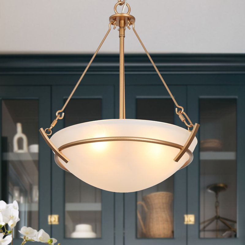 Lustre bol moderne unique à 3 lumières à intensité variable