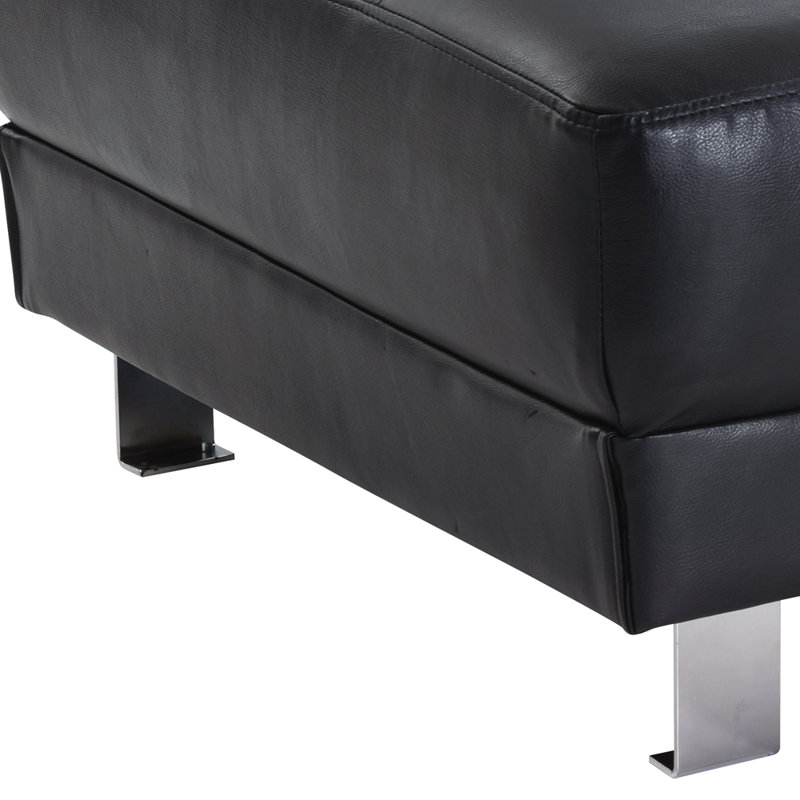 Riveredge Ottoman, Black, Black