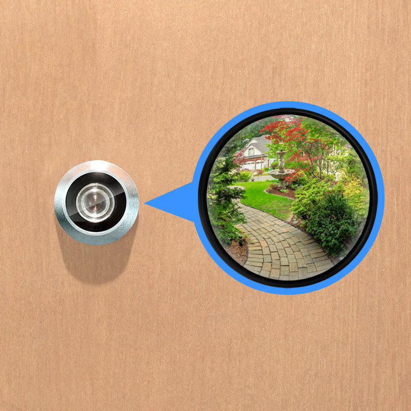 220 Degree Door Viewer, Satin Chrome