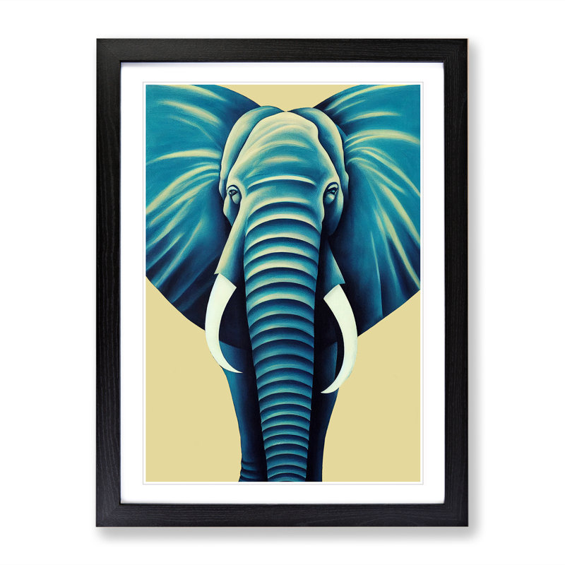 Majestic Elephant - Framed Print, Black, 34cm H x 25cm W x 2cm D
