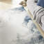 Abstract Ivory Slate Washable/Stain Guarded Area Rug-1186145585
