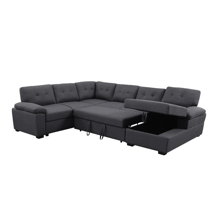 82 Wide Symmetrical Modular Corner Sectional L-shaped Sofa