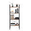 Dieter 137.5cm H x 56cm W Steel Etagere Bookcase