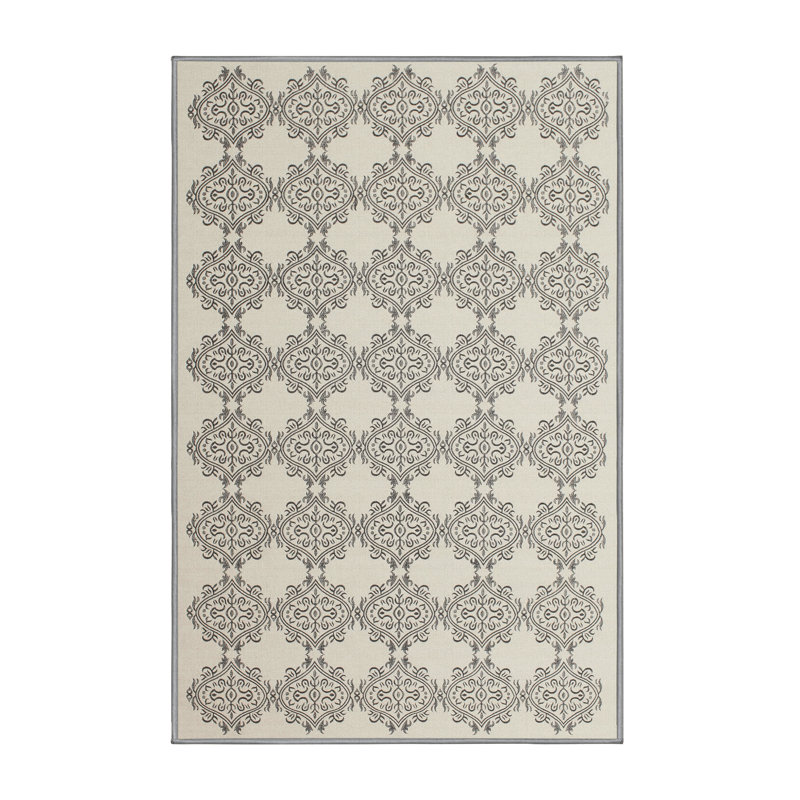 Tapis gris zone contemporaine, Rectangle 5 pi x 7 pi