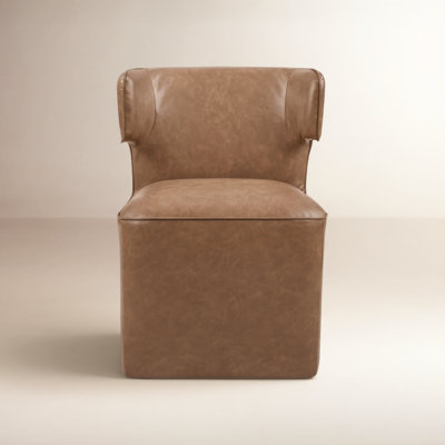 Sardinia Vegan Leather Dining Chair With Casters