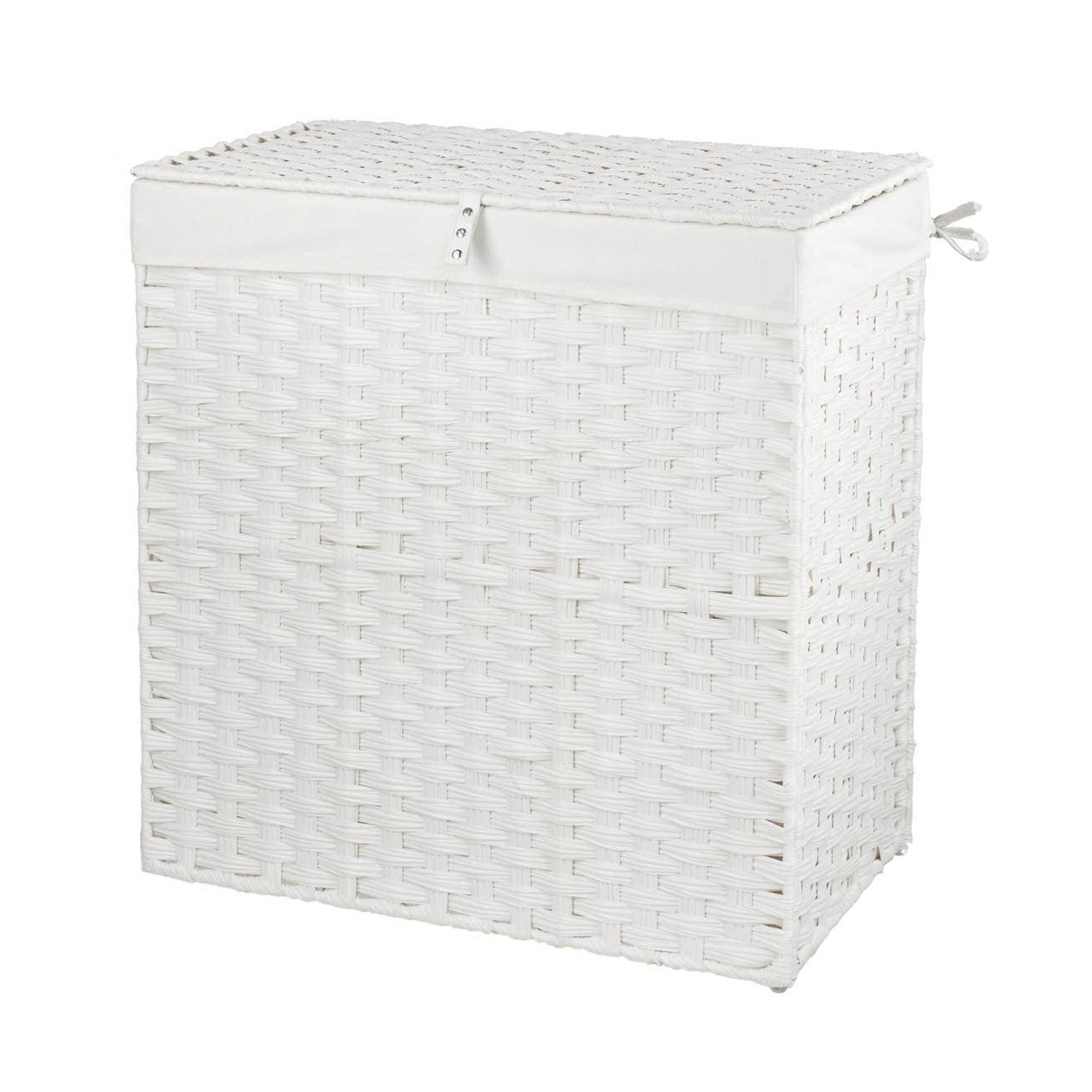 Bayou Breeze Hand Woven Laundry Hamper with Handles | Wayfair