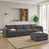 Rembourrage en mousse gris anthracite