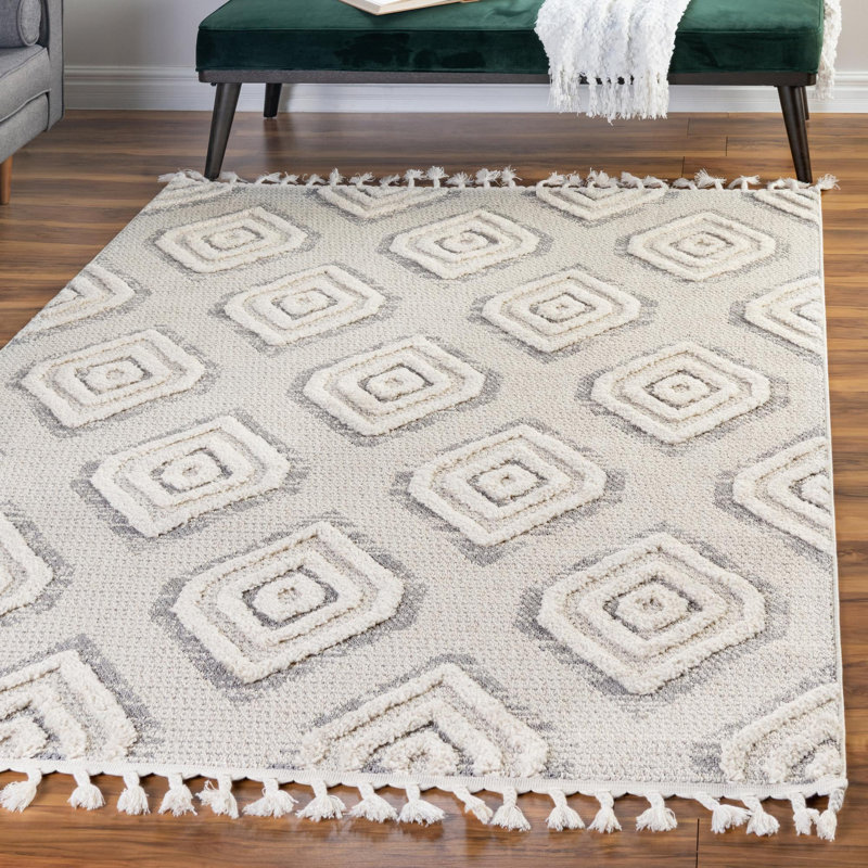 Gosnold Geometric Indoor Rug, Rectangle 7'10" x 10'