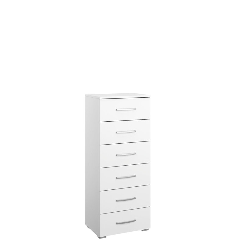 Aditio 6 Drawer Tallboy, Alpine white