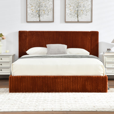 Hydraulic Lift Up Storage Upholstered Platform Bed