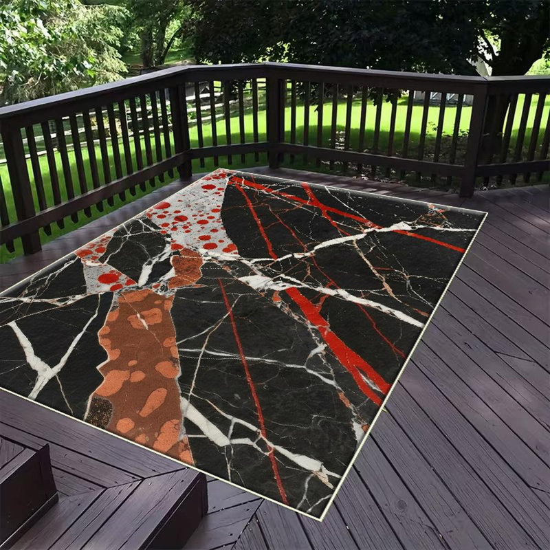 Abstract Marbled Area Rug, Soft And Lightweight, Suitable For All Seasons, Easy To Maintain And Easy To Clean, Machine Washable Carpet Floor Mat, Suitable For Living Room, Bedroom, Hallway, Balcony, Office, Room Decor, Home Decor, Outdoor Decor