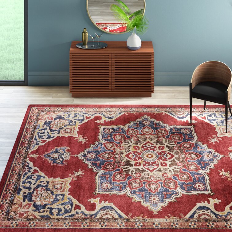 Guthridge Oriental Area Rug in Red/Blue Langley Street Rug Size: Rectangle 9'2 x 12'2