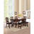 Transitional Rectangular Dark Walnut Table, With Open Shelf, Rubberwood Shelf Dining Constructed Of-1176982302