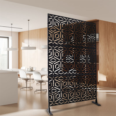 Outdoor & Indoor Privacy Screen Metal Privacy Screen 76" H×48" W