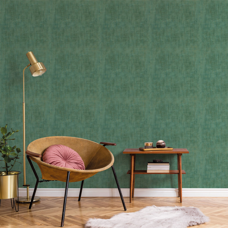 Dashai 10.05m x 53cm Textured Matte Paste the Wall Wallpaper Roll, Green