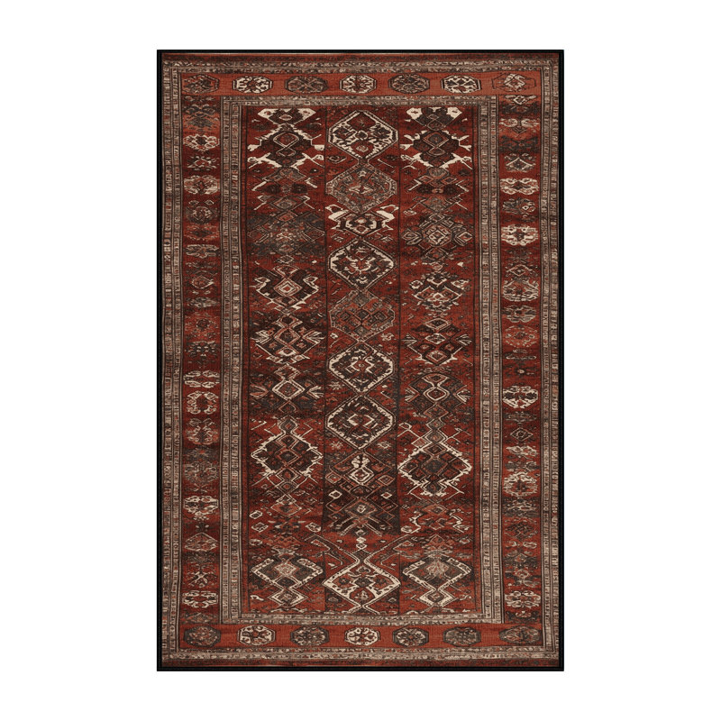 Tapis brun turc lavable à la machine