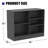 48”w * 20”d * 38”h - Slatwall Front Black Cash Wrap Wood Retail Counter Checkout