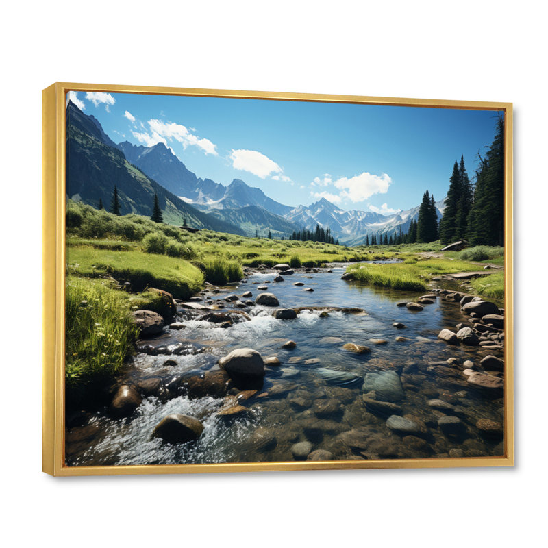 «USA Rocky Mountain National Park River I», reproduction d'art sur toile encadrée, H 30 po x l 40 po x P 1,5 po