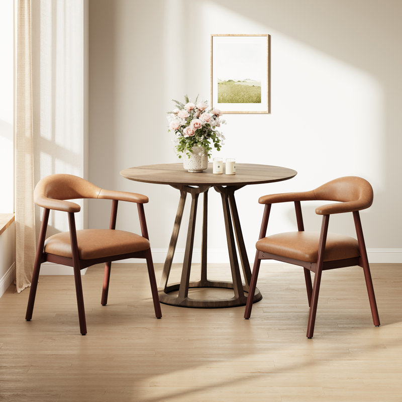 48cm H Upholstered Armchair, Brown