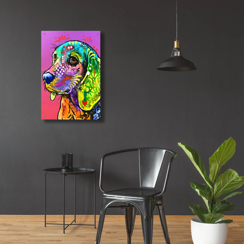 «Puppy Eyes Mauve» par Dean Russo, H 36 po x l 24 po x P 0,2 po
