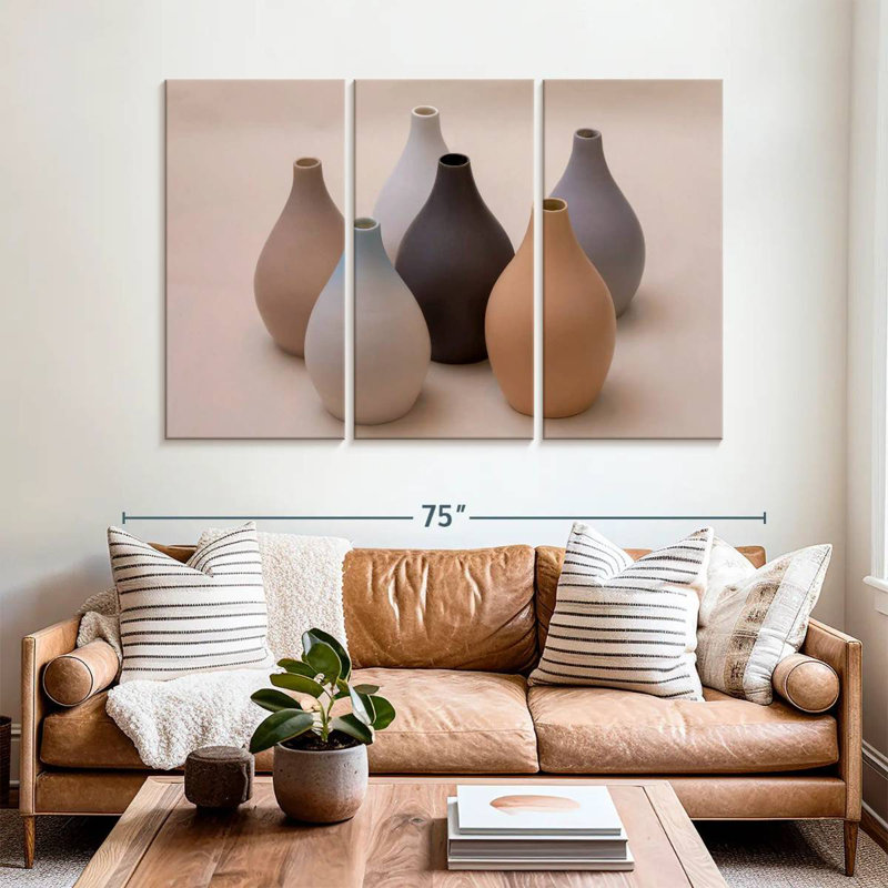 Minimalist Vases, 28" H x 45" W