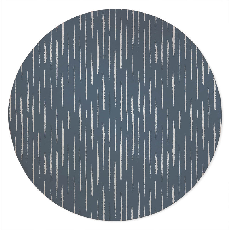 Lak Non-Slip Outdoor Rug, Round 5'