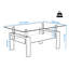 Table basse rectangulaire en verre noir-871357065