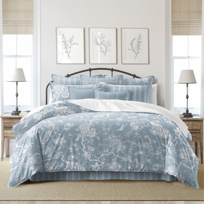 Ensemble d'édredon en coton bleu Elwood
