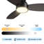 Ventilateur de plafond encastré moderne à 3 pales 44 "avec lumière Irme -589877293-589877292