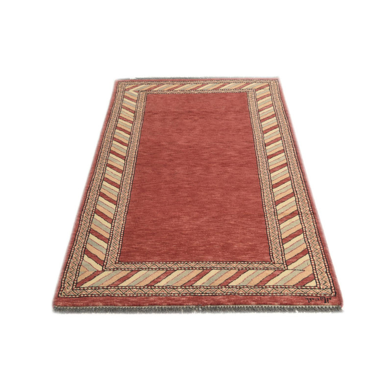 3x5 Kashkuli Gabbeh Plum Red Rug