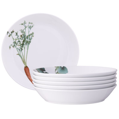 Noritake Kyoka Shunsai Set of 6 Coupe Dinner Bowls, 9.75", 43 oz.