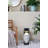 10X8.1X23.4" Black And White Water Fountain With Vase Design, With Light And Pump, For Indoor And Outdoor