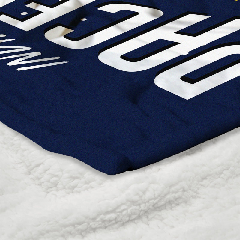 NBA Indiana Pacers Champs - jeté en soie Sherpa, Blue Indiana Pacers
