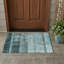 Tapis extérieur lavable antidérapant 3 pi x 5 pi bleu sarcelle