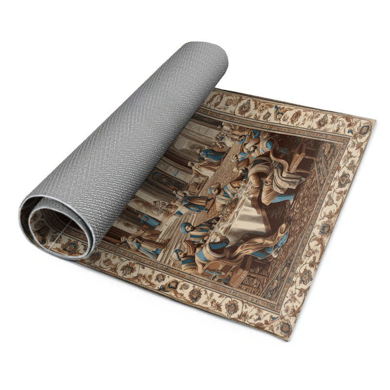 Persian Brown Indoor and Outdoor Area Rug, Rectangle 2' x 3'