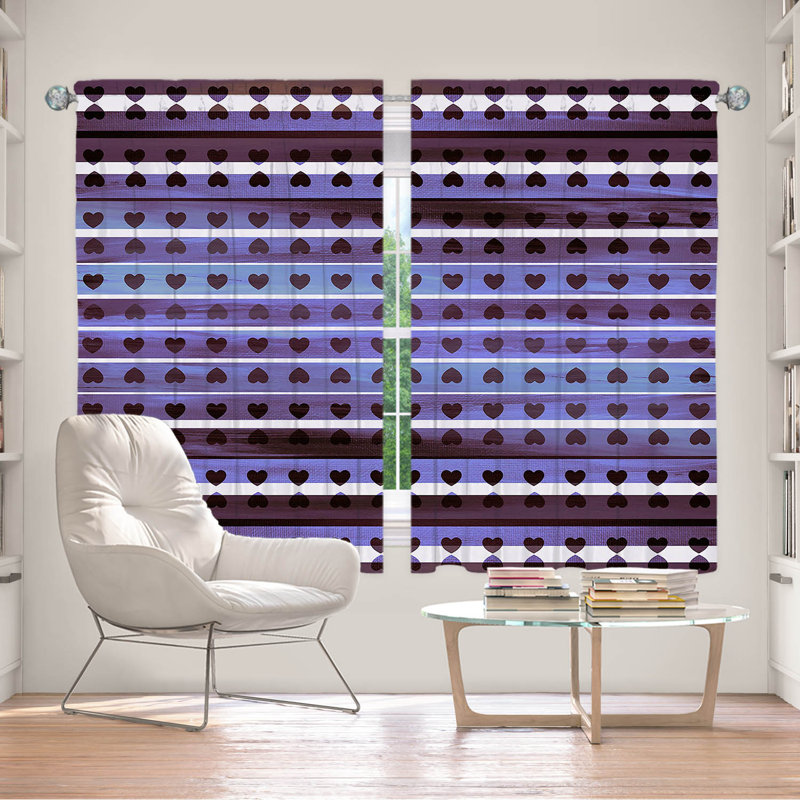 Rideau en polyester, L 56 po x L 78 po, Violet