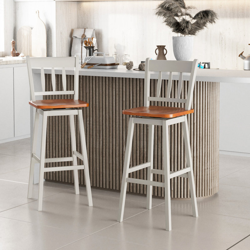 Alvesta Counter Stool with Solid Wood Frame